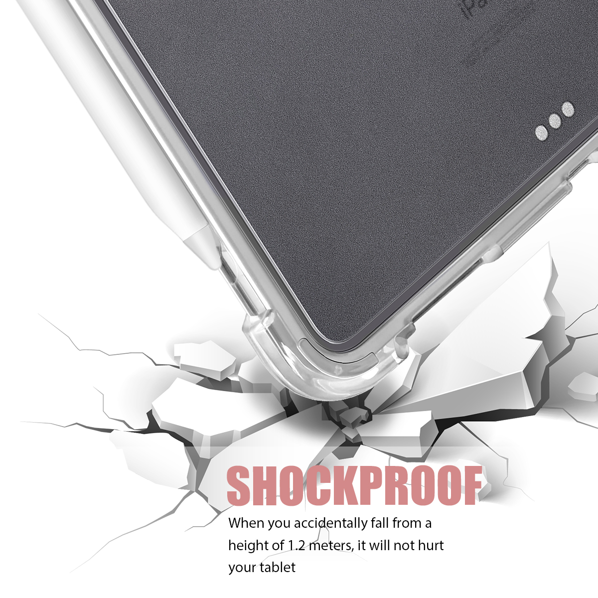 2024 New iPad Air 13 M2  Case with Pencil Holder- Smart Stand Protective Heavy Duty Rugged Armor Cover with Auto Wake/Sleep